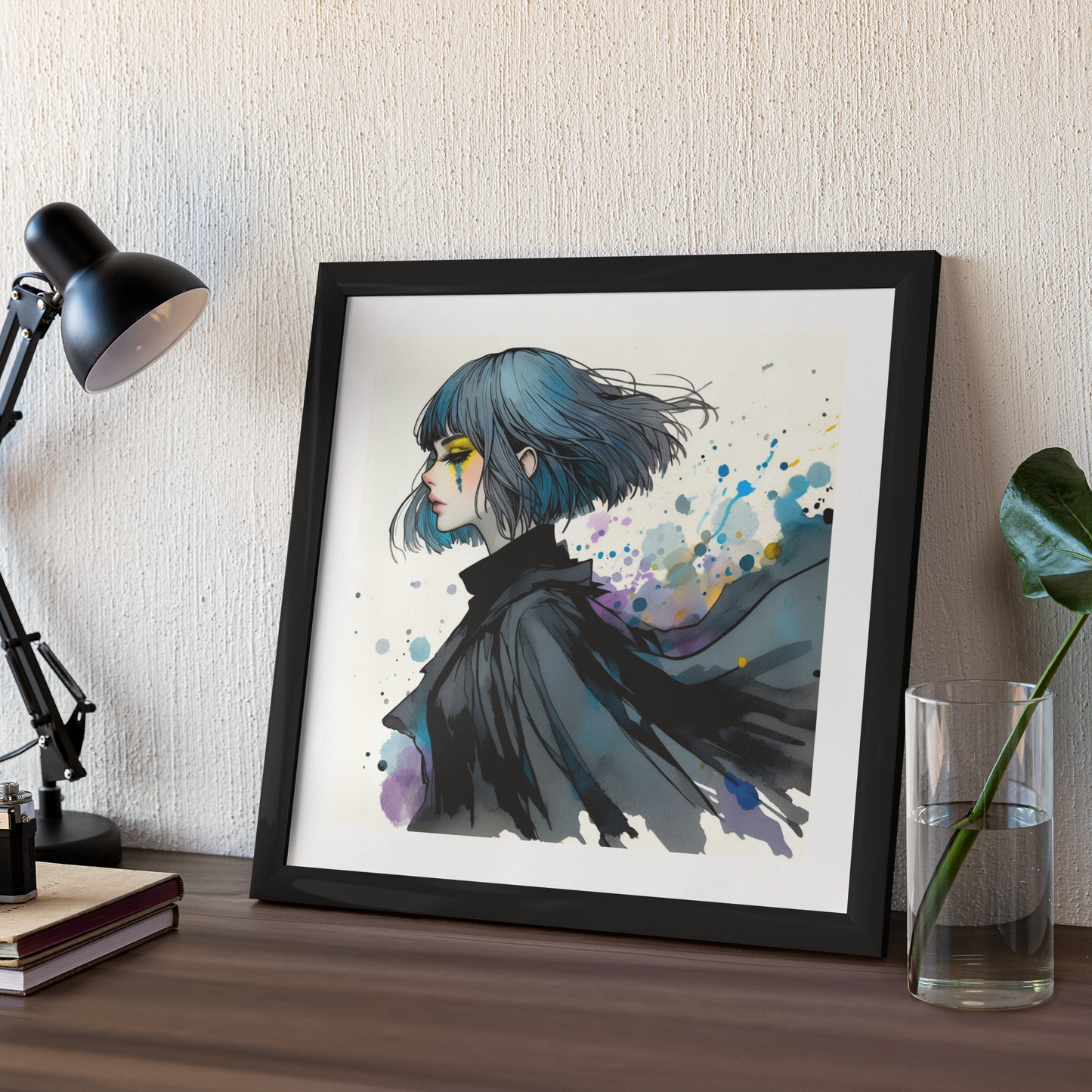 Gris  - Watercolour Manga Art Print (21cm x 21cm)