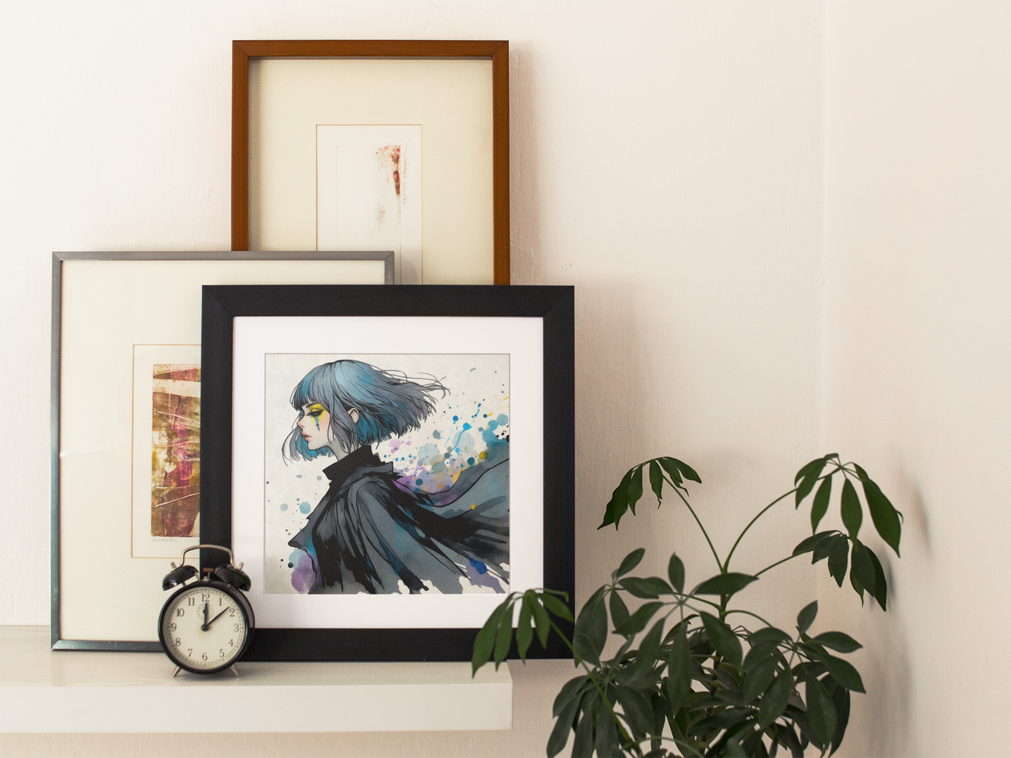 Gris  - Watercolour Manga Art Print (21cm x 21cm)