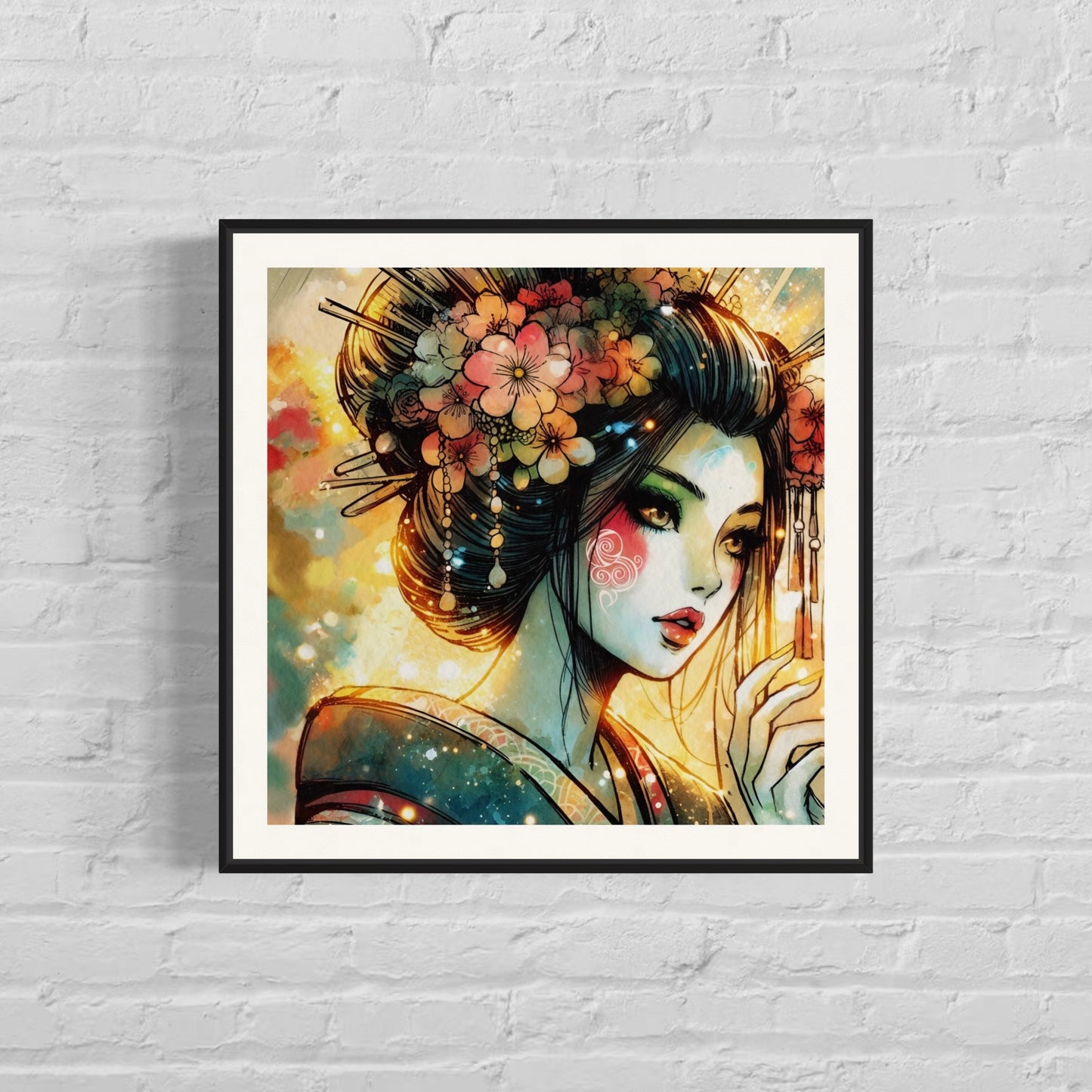 Geisha of the dust (Sanjin no Geisha)  - Original Artwork (21cm x 21cm)